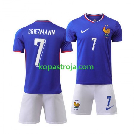 Billiga Fotbollströjor Frankrike Antoine Griezmann 7 Barn Hemma tröja EM 2024 Kortärmad